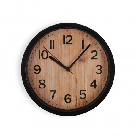 RELOJ DE PARED EFECTO MADERA 22CM RELOJ DE PARED EFECTO MADERA 22CM