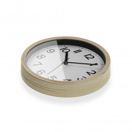 RELOJ DE PARED SIMIL MADERA 22CM RELOJ DE PARED SIMIL MADERA 22CM