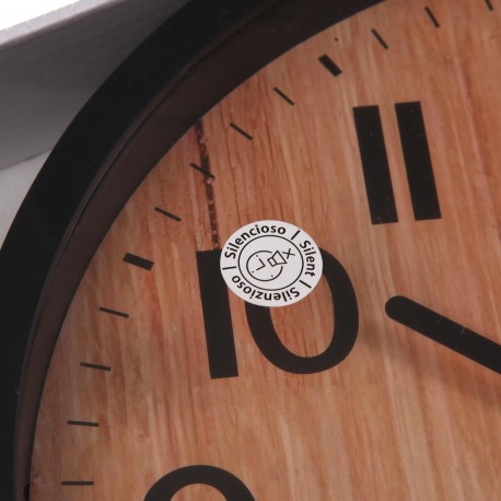 RELOJ DE PARED EFECTO MADERA 30CM RELOJ DE PARED EFECTO MADERA 30CM