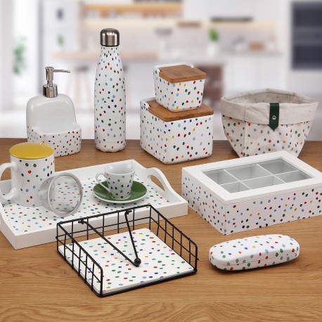 SET 6 TAZAS CAFE CON PLATO DOTTY