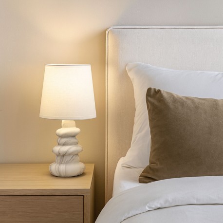 LAMPARA DE MESA NOLIA BLANCA