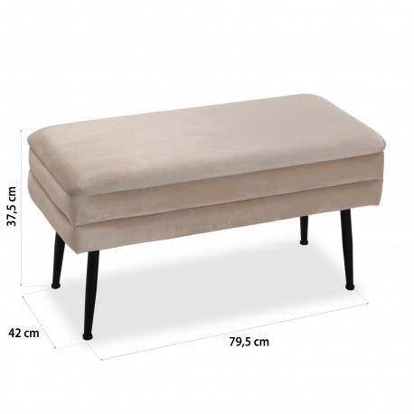 PIE DE CAMA  BEIGE