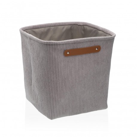 CESTA CORDUROY GRIS CLARO