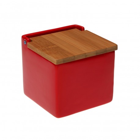 SALERO ROJO TAPA BAMBÚ
