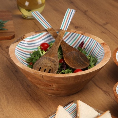 SET UTENSILIOS RAYAS