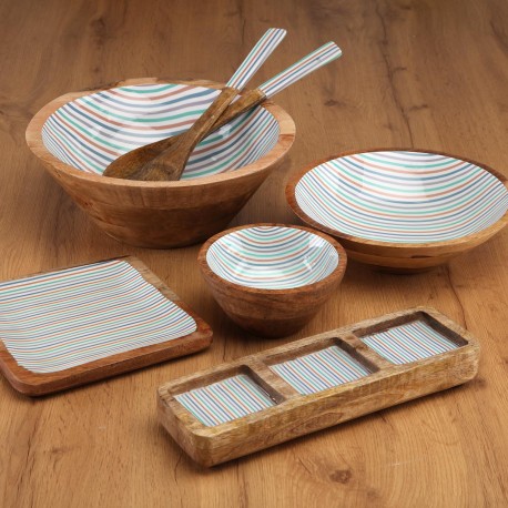 SET UTENSILIOS RAYAS