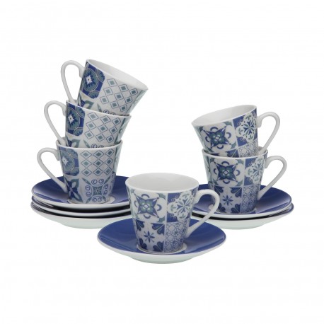SET 6 TAZAS CAFE AZURITA