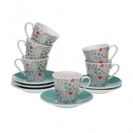 SET 6 TAZAS CAFE FIORELLA
