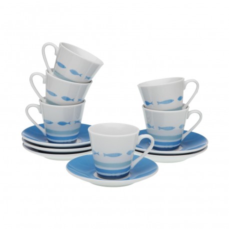 SET 6 TAZAS CAFE OCEANIC