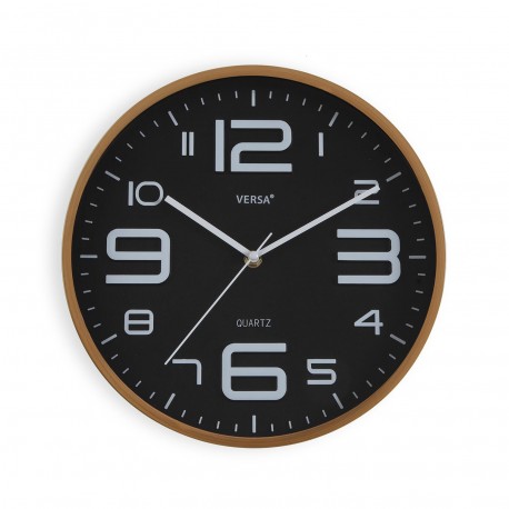 RELOJ DE PARED NEGRO 30CM