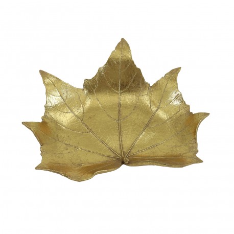CENTRO DE MESA HOJA DORADA