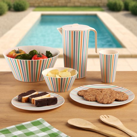 PLATO REDONDO RAYAS  25CM