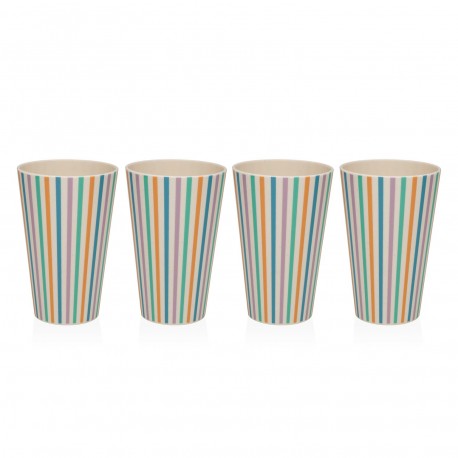 SET 4 VASOS RAYAS