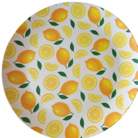 PLATO REDONDO LIMONES 20CM