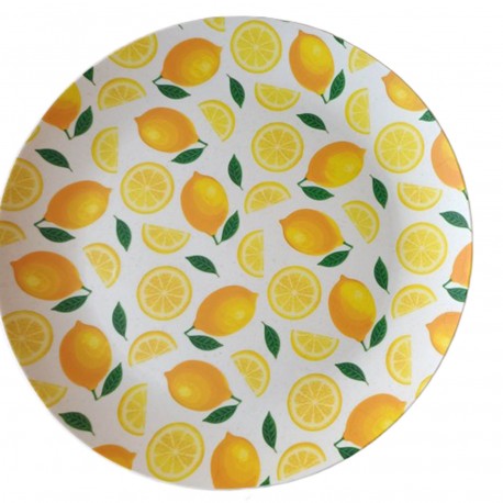 PLATO REDONDO LIMONES 25CM