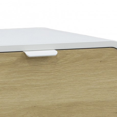 MESITA DE NOCHE 2 CAJONES BLANCA