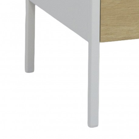 MESITA DE NOCHE 2 CAJONES BLANCA