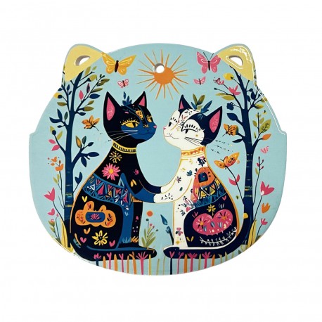 SALVAMANTEL GATOS AZUL