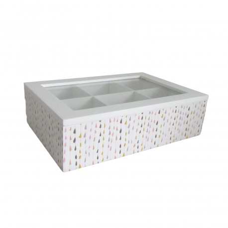 CAJA DE TE NORDIC DROPS 6 COMPARTIMENTOS