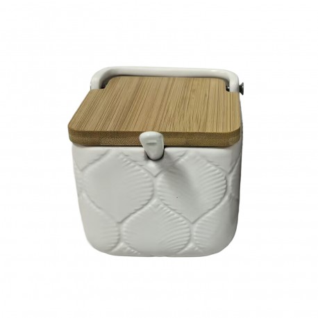 AZUCARERO CUADRADO BLANCO HOJAS