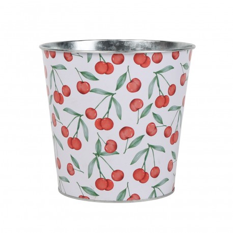 MACETA CHERRIES METALICA XL