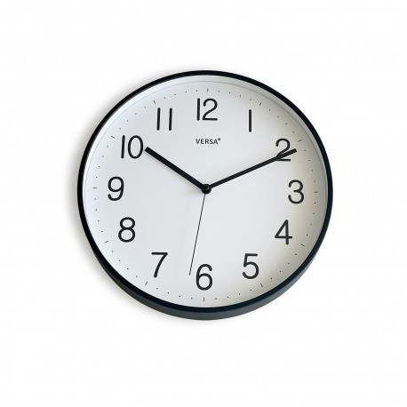 RELOJ PARED NEGRO 30CM