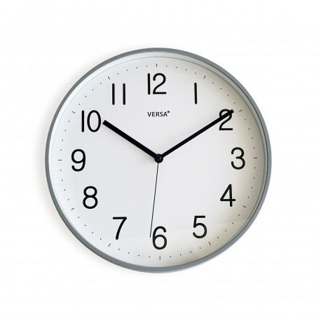 RELOJ PARED GRIS 30CM
