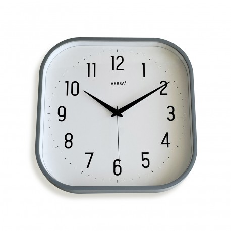 RELOJ PARED SQUARE GRIS