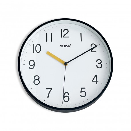 RELOJ PARED NEGRO 25CM