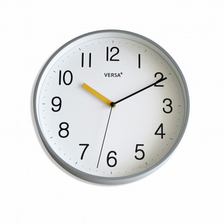 RELOJ PARED GRIS 25CM