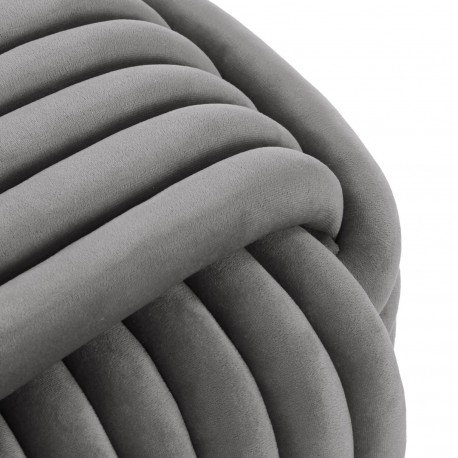 PUF CUADRADO GRIS CLARO KNOT