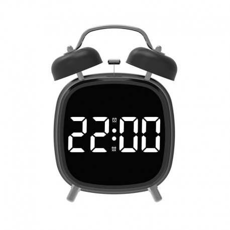 RELOJ DESPERTADOR DIGITAL NEGRO