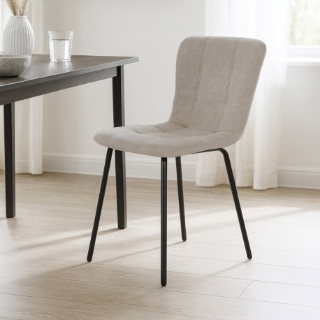 SILLA TAPIZADA BEIGE