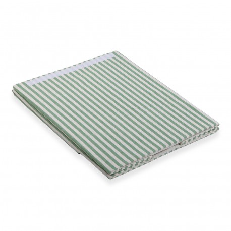 CESTO ROPA RECTANGULAR PLEGABLE RAYAS VERDE