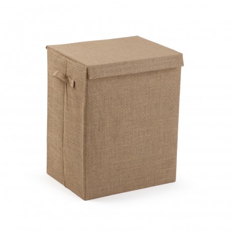 CESTO ROPA RECTANGULAR PLEGABLE  DE JUTE