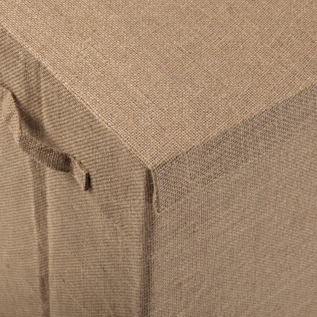 CESTO ROPA RECTANGULAR PLEGABLE  DE JUTE