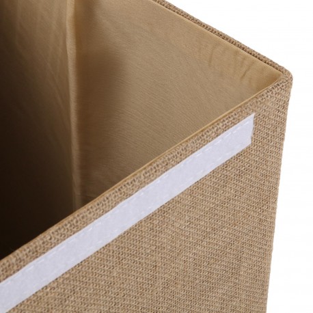 CESTO ROPA RECTANGULAR PLEGABLE  DE JUTE