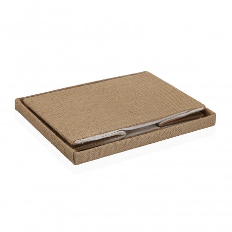 CESTA CON TAPA RECTANGULAR JUTE