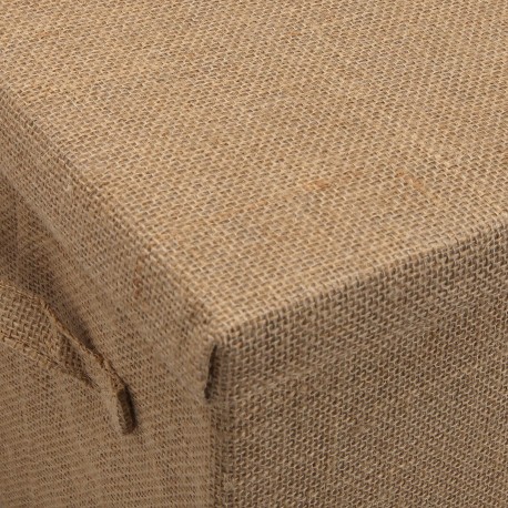 CESTA CON TAPA CUADRADA JUTE