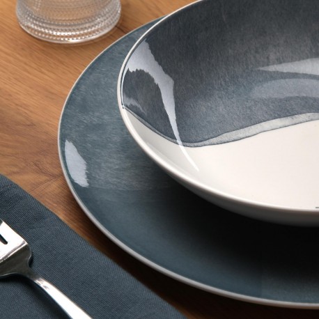 VAJILLA 18 PIEZAS PICNIC AZUL