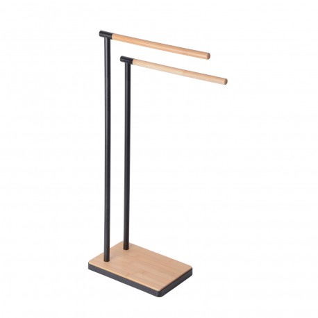 TOALLERO DOBLE BAMBU NEGRO