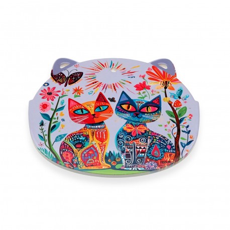 SALVAMANTEL GATOS LILA