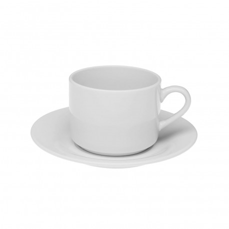 TAZA CON PLATO BLANCA 200ML