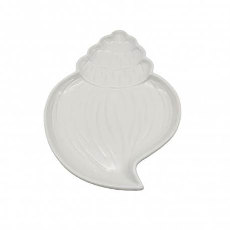 FIGURA CERAMICA CONCHA BLANCA