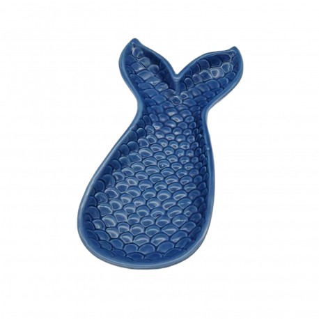 FIGURA CERAMICA PEZ AZUL