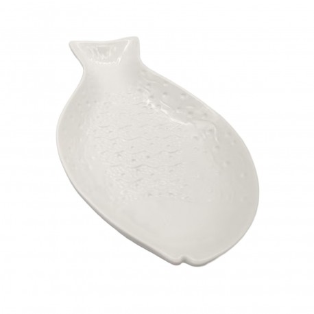 FIGURA CERAMICA PEZ BLANCO
