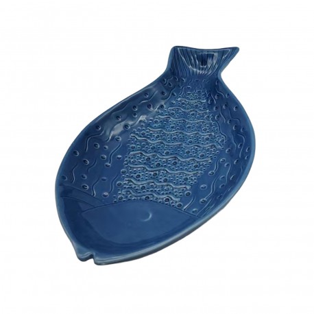 FIGURA CERAMICA PEZ AZUL