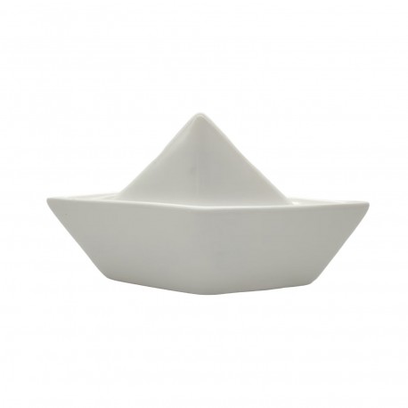 FIGURA CERAMICA BARCO BLANCO