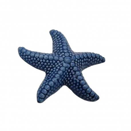 FIGURA CERAMICA ESTRELLA MAR AZUL