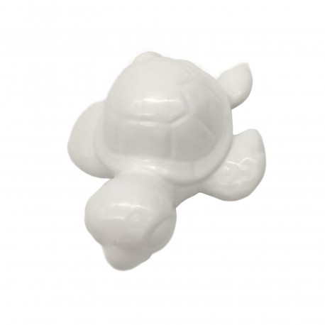 FIGURA CERAMICA TORTUGA MARINA BLANCA
